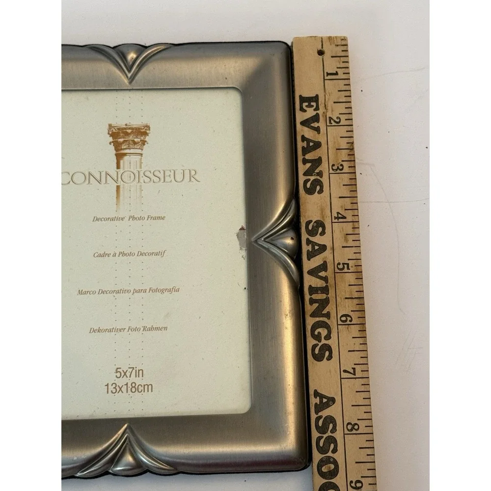 PHOTO FRAME Connoisseur Silver-Tone Metal Leaf-Design for 5x7